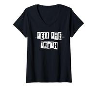 Femme Dites la vérité T-Shirt avec Col en V