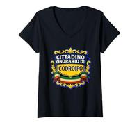 Femme Diventa anche tu Cittadino Onorario di Codroipo Anagramma T-Shirt avec Col en V