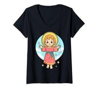 Femme Divino Nino Jésus Mignon catholique T-Shirt avec Col en V