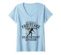 Femme Division Poids Lourds de l'équipe Fruitcake Toss T-Shirt avec Col en V