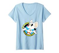 Femme DM : pour ma défense, j'étais Un rétro Non supervisé T-Shirt avec Col en V