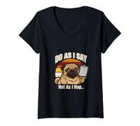 Femme Do As I Say Not As I Nap Carlin T-Shirt avec Col en V