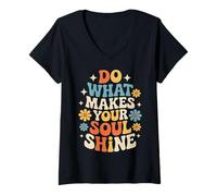 Femme Do What Makes Your Soul Shine Inspiration Lumineuse - T-Shirt avec Col en V