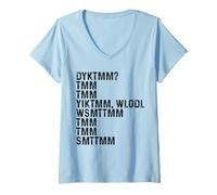 Femme Do You Know The Muffin Man DYKTMM Vintage Funny Quote T-Shirt avec Col en V