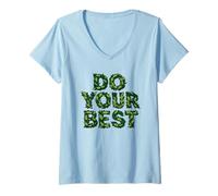 Femme Do Your Best Cub Scout Nature Design Leaf Art T-Shirt avec Col en V