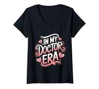 Femme Docteur à l'ère de Mon médecin T-Shirt avec Col en V