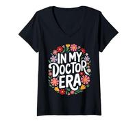 Femme Docteur à l'ère de Mon médecin T-Shirt avec Col en V