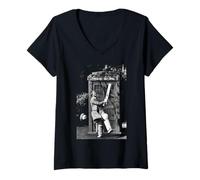 Femme Doctor Who Peter Davison Cricket Tardis 1981 T-Shirt avec Col en V