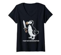 Femme Dodo Flightless Bird Flight n'a jamais été Une Option | Funny Dodo T-Shirt avec Col en V