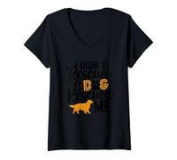 Femme Dog is My Vibe Golden Retriever Love T-Shirt avec Col en V