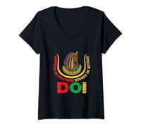 Femme DOI United in Purpose Divine Spirit Filles d'Isis PHA T-Shirt avec Col en V