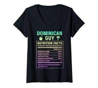 Femme Dominicain Guy Proud Men and Boys Dominicain T-Shirt avec Col en V