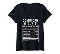 Femme Dominicain Guy Proud Men and Boys Dominicain T-Shirt avec Col en V
