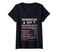 Femme Dominicain Guy Proud Men and Boys Dominicain T-Shirt avec Col en V