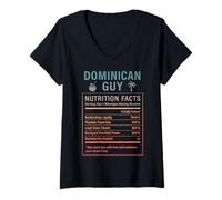 Femme Dominicain Guy Proud Men and Boys Dominicain T-Shirt avec Col en V