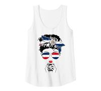 Femme Dominican Coffee Mama Girl Sis Drapeau République Dominicaine Débardeur