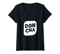 Femme Don Cha Amusant T-Shirt avec Col en V