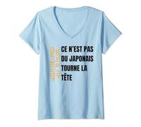 Femme Donne Moi Du Rhum Japonais Cadeau Humour Homme T-Shirt avec Col en V
