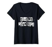 Femme Donne-Moi tes clés T-Shirt avec Col en V