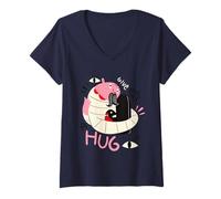Femme Donnez-vous un câlin - Illustration de positivité surréaliste T-Shirt avec Col en V