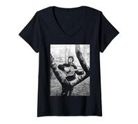 Femme Donovan Folk Pop Mellow Yellow Singer 1966 T-Shirt avec Col en V