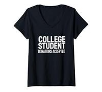 Femme Dons d'étudiants du Sarcastic College acceptés T-Shirt avec Col en V