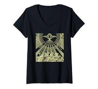 Femme Dons du Saint-Esprit Catholique Chrétien Prophète Isaïe T-Shirt avec Col en V