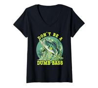 Femme Don't Be A Dumb Bass T-Shirt avec Col en V