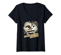 Femme Don't Disturb The Gains Funny Gym Goose Haltérophile T-Shirt avec Col en V
