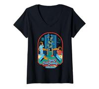Femme Don't Fall Asleep Monsters Retro Vintage Funny Adult Humor T-Shirt avec Col en V