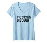 Femme Don't Forget My Discount Remise Personnes âgées Personnes âgées T-Shirt avec Col en V