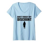 Femme Don't Forget My Discount Remise Personnes âgées Personnes âgées T-Shirt avec Col en V
