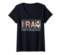 Femme Don't Irak Iran Anti War in the Middle East Anti War Peace T-Shirt avec Col en V