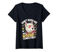 Femme Don't Rush Me My Westie Comes First T-Shirt avec Col en V