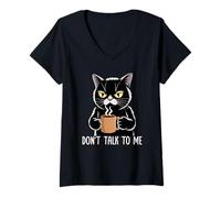 Femme Don't Talk to Me T-Shirt avec Col en V