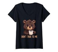 Femme Don't Talk to Me T-Shirt avec Col en V