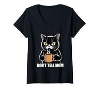 Femme Don't Tell Mom T-Shirt avec Col en V
