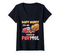 Femme Don't Worry I'm on 500 MG of Fukitol Citation Humoristique T-Shirt avec Col en V