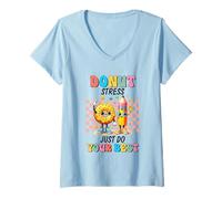 Femme Donut Stress Faites de votre mieux T-Shirt avec Col en V
