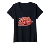 Femme Dope Barber Proud Master Coiffeur Typographie Moderne T-Shirt avec Col en V