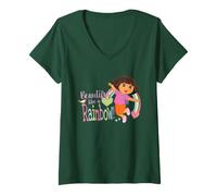 Femme Dora The Explorer Beautiful Like A Rainbow T-Shirt avec Col en V