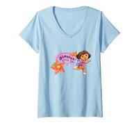 Femme Dora The Explorer Vamanos! Let's Go! T-Shirt avec Col en V