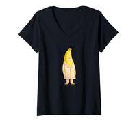 Femme Dormir comme Un Costume Banane pour Les Amateurs de Pyjamas T-Shirt avec Col en V