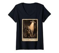 Femme Dossier classé Cryptid Sighting Paranormal Funny Tee 3 T-Shirt avec Col en V