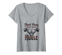 Femme Dost Thou Even House Funny Knight Gym Design T-Shirt avec Col en V