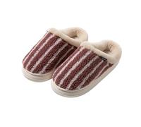 Femme Douces Pantoufles d’ intérieur confortables pour femmes avec doublure polaire chaude et semelle épaisse - effet cocooning idéal pour l’ automne et l’ hiver (Red, 40-41)