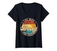 Femme DOUG The Man The Myth The Legend First Name T-Shirt avec Col en V