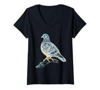 Femme Dove Bird Graphic Animal Art Colombe T-Shirt avec Col en V