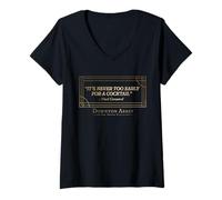 Femme Downton Abbey: The Grand Finale Get A Wiggle on T-Shirt avec Col en V