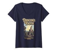 Femme Dragons Tooth Virginia Appalachian Trail Vintage WPA Style T-Shirt avec Col en V